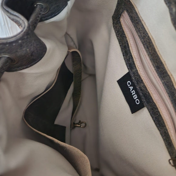 Handmade Genuine Leather Embroiderd Backpack Bag Purse - Picture 12 of 12